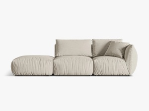 Canapea modulara nude din textil pentru 3 persoane Chris Right Micadoni