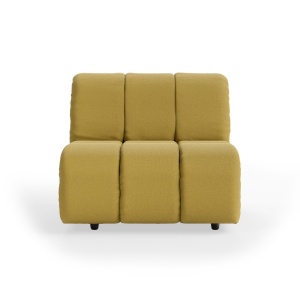 Canapea modulara ocru din textil 98 cm Wave Middle HKliving