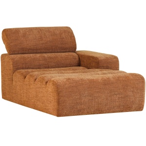 Canapea modulara portocalie din textil 173 cm Novi Right Woood