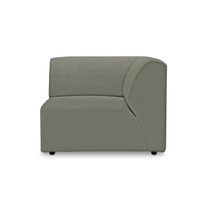 Canapea modulara verde army din textil 94 cm Jax Right End HKliving