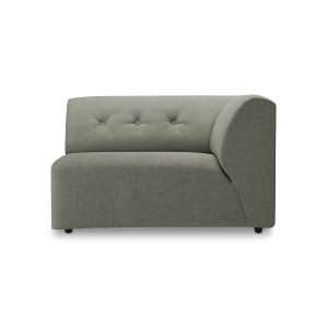 Canapea modulara verde army din textil pentru 1.5 persoane Vint Right HKliving