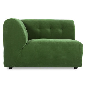 Canapea modulara verde din catifea pentru 1,5 persoane Vint Left HKliving