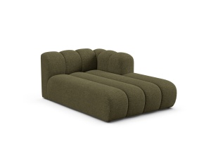 Canapea modulara verde din textil pentru 2 persoane Lupine Right Chenille Micadoni