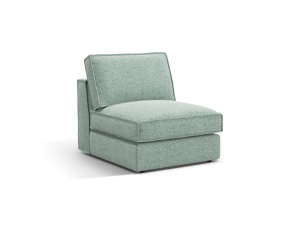 Canapea modulara verde menta din textil pentru 1 persoana Pola Micadoni