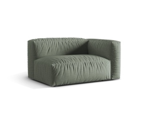 Canapea modulara verde muschi din textil pentru 1 persoana Martina L Right Micadoni