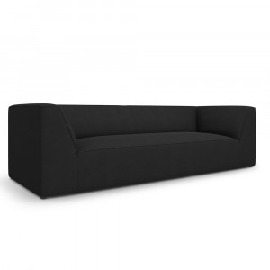 Canapea neagra din textil pentru 3 persoane Ruby Ross Micadoni