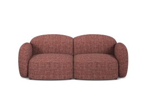 Canapea rosie din textil pentru 2 persoane Blair Baltimore Micadoni