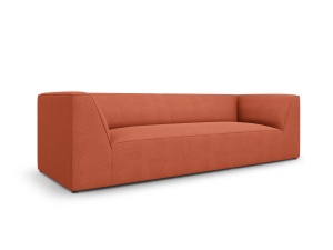 Canapea rosu corai din textil pentru 3 persoane Ruby Ross Micadoni