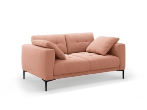 Canapea roz din catifea pentru 2 persoane Bemy Velvet Micadoni
