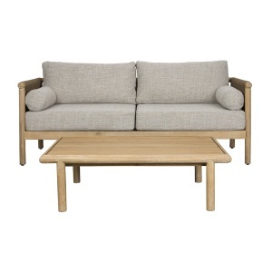 Canapea si masa cafea exterior gri/maro din textil Oasis Dutchbone