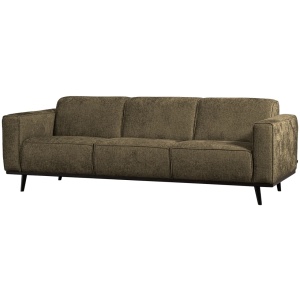 Canapea verde/neagra din catifea pentru 3 persoane Statement Woood