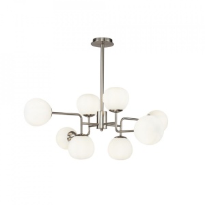 Candelabru din metal argintiu cu 8 becuri Erich Maytoni