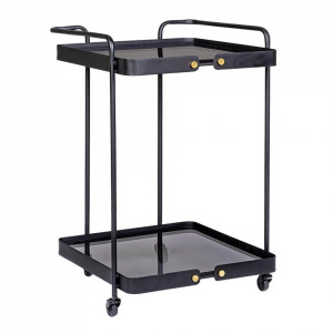 Carucior negru din metal Zeina Small Bizzotto
