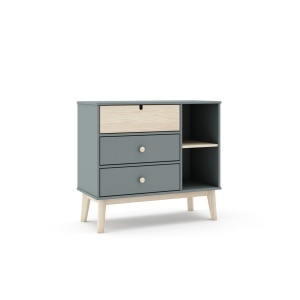 Comoda maro/kaki din lemn 90 cm Estefania The Home Collection