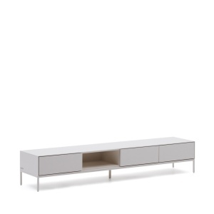 Comoda TV alba 195 cm Vedrana Three Low Kave Home