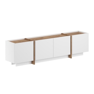 Comoda TV alba/maro 180 cm Lowen Nordure