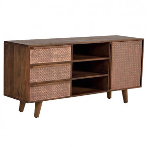 Comoda TV maro din lemn de mango 140 cm Tobi Giner y Colomer