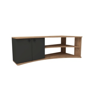 Comoda TV maro/gri antracit 135 cm Termera The Home Collection
