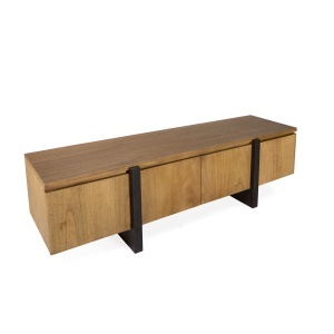 Comoda TV maro/neagra din lemn 180 cm Honey Thai Natura