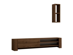 Comoda TV si etajera de perete maro Naz The Home Collection