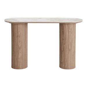 Consola alba/maro din ceramica 120 cm Athens House Nordic