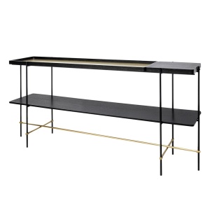 Consola aurie/neagra din metal 180 cm Highline Versmissen