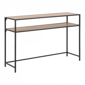 Consola din metal negru 120 cm Seaford Matt Quiet Object