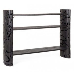 Consola neagra din lemn 156 cm Arwood Bizzotto
