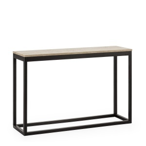 Consola neagra/maro din piatra 119 cm Max Thai Natura
