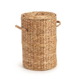 Cos cu capac maro din fibre naturale Yessira Tall Kave Home