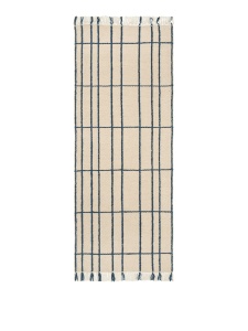 Covor bej/indigo din fibre naturale 80x200 cm Sen Runner Ferm Living