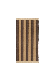 Covor exterior maro ciocolata din fibre sintetice 80x140 cm Ives Kelim Ferm Living