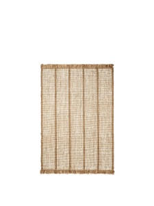 Covor maro/alb antic din fibre naturale 140x200 cm Athens Ferm Living