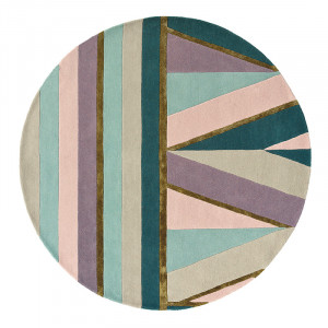 Covor multicolor din lana TB Sahara-Pink Round Brink & Campman (diverse dimensiuni)
