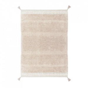 Covor pentru copii bej/roz din bumbac 90x130 cm Bloom Lorena Canals