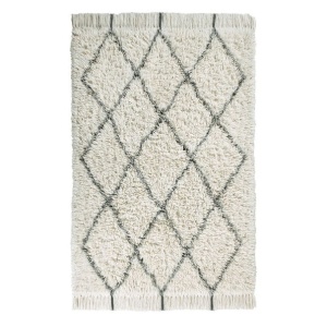 Covor pentru copii crem/gri carbune din fibre naturale 200x300 cm Berber Soul Lorena Canals
