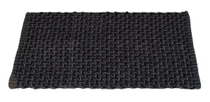 Covoras baie negru din fibre 50x80 cm Ecolio Wenko