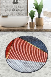 Covoras de baie multicolor din fibre sintetice 120 cm Sante The Home Collection