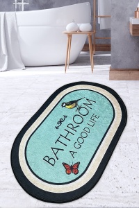 Covoras de baie multicolor din fibre sintetice 70x120 cm Molla The Home Collection