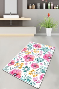 Covoras de baie multicolor din fibre sintetice 80x100 cm Azalea The Home Collection