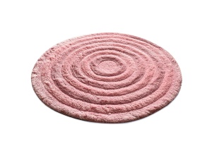 Covoras de baie roz pudra din fibre sintetice 90 cm Round The Home Collection