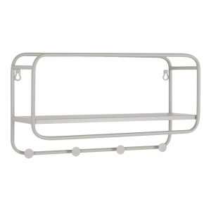 Cuier cu raft gri din metal 45 cm Feira House Nordic