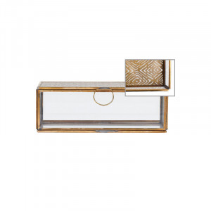 Cutie cu capac pentru bijuterii din sticla si fier Abeni Rectangular Large LifeStyle Home Collection