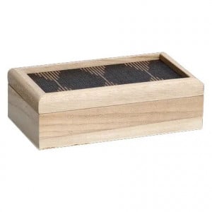 Cutie pentru bijuterii maro/neagra din lemn Boho Zeller