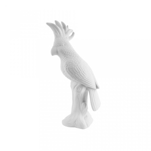 Decoratiune alba din ceramica 28 cm Cockatoo Present Time