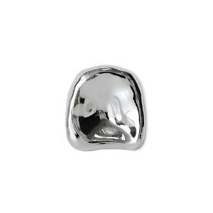 Decoratiune de perete argintie din sticla 14x15 cm Sculpture HKliving