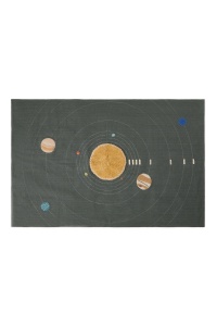 Decoratiune de perete din bumbac multicolor 100x150 cm Solar System Lorena Canals