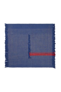 Decoratiune de perete din fibre naturale albastre 90x105 cm Gilardi Lorena Canals