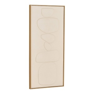 Decoratiune de perete din fibre sintetice crem 60x120 cm Victoria House Nordic