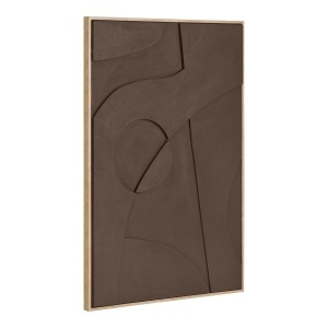 Decoratiune de perete din fibre sintetice maro 60x90 cm Isabella 2 House Nordic
